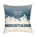 Artistic Weavers Lodge Cabin Mountain Poly Filled Pillow - Denim & Beige - 20 x 20 in. LGCB2045-2020